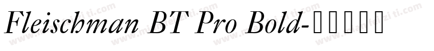 Fleischman BT Pro Bold字体转换